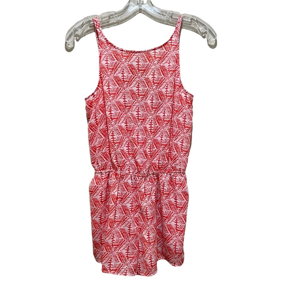 Aqua Sleeveless Printed Romper